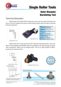 Single Roller Tools Outer Diameter Burnishing Tool