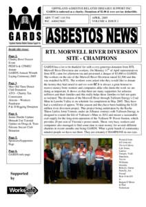 GIPPSLAND ASBESTOS RELATED DISEASES SUPPORT INC.  GARDS is endorsed as a charity. Donations of $2.00 & over are tax deductible. ABN[removed]INC. A0042386U