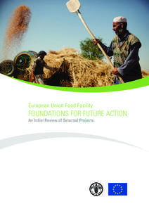 European Union Food Facility  FOUNDATIONS FOR FUTURE ACTION An Initial Review of Selected Projects  The designations employed and the presentation of material in this information product do not imply the