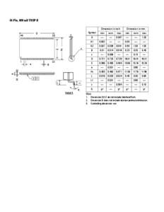 44-Pin, 400 mil TSOP-II  D min