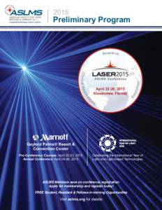 Laser 2015 Preliminary Program.indd