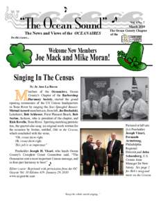 “The Ocean Sound” The News and Views of the OCEANAIRES In this issue...  Vol. 4 No. 7