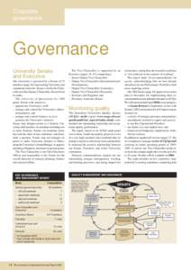 Corporate governance Governance University Senate and Executive