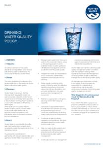 POLICY  drinking water quality Policy