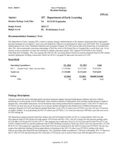 State of Washington  BASS - BDS017 Decision Package