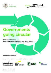 Governments going circular A global scan by De Groene Zaak, Dutch Sustainability Business Association