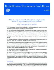 The Millennium Development Goals Report[removed]united nations  Africa’s progress towards development targets under