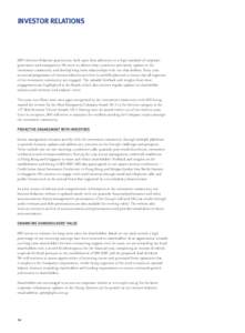 investor relations  SPH’s Investor Relations practices are built upon firm adherence to a high standard of corporate governance and transparency. We strive to deliver clear, consistent and timely updates to the investm