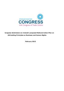 Congress Submission on Ireland’s proposed National Action Plan on UN Guiding Principles on Business and Human Rights February 2015  Introduction
