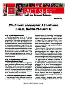 Clostridium perfringens: A Foodborne Illness, Not the 24-Hour Flu