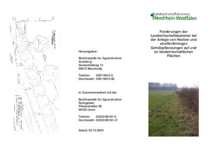 Herausgeber: Bezirksstelle für Agrarstruktur Arnsberg DünnefeldwegMeschede Telefon:
