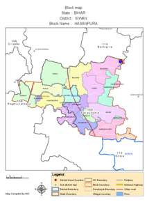 Block map State : BIHAR District : SIWAN Block Name : HASANPURA ! . PACHRUKHI