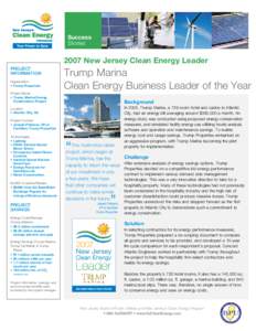 Success Stories 2007 New Jersey Clean Energy Leader project information