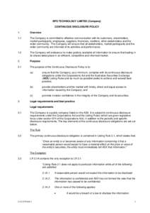 Microsoft Word - Continuous Disclosure Policy - final (2)