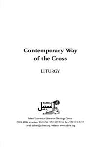 1  Contemporary Way of the Cross LITURGY