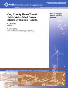 King County Metro Transit Hybrid Articulated Buses: Interim Evaluation Results