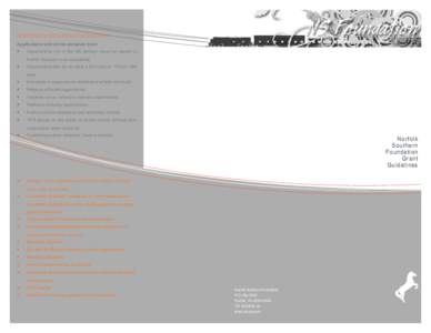 NSF Grant Guidelines - 2-sided Tri Fold Brochure