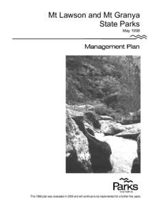 Mt Lawson and Mt Granya State Park Management Plan