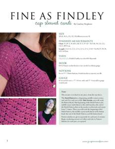 FINE AS FINDLEY cap sleeved cardi By Lindsey Stephens  SIZE