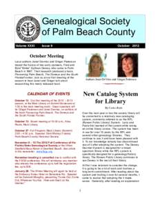 Genealogical Society of Palm Beach County Volume XXXI Issue 9