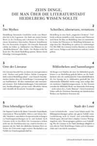 ZEHN DINGE, DIE MAN ÜBER DIE LITERATURSTADT HEIDELBERG WISSEN SOLLTE 1  2