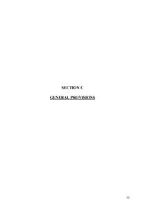 SECTION C GENERAL PROVISIONS 52  SECTION C