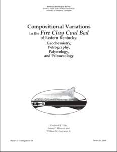 Kentucky Geological Survey  Donald C. Haney, State Geologist and Director University of Kentucky, Lexington