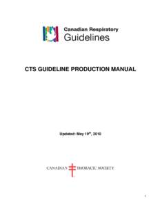 Steps in the New Guideline-development Process