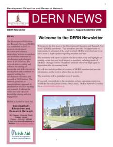 1  Development Education and Research Netw ork DERN NEWS DERN Newsletter