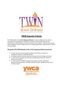 Microsoft Word - TWIN Awards Criteria