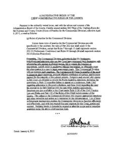 ADMINISTRATIVE ORDER OF THE CHIEF ADMINISTRATIVE JUDGE OF THE COURTS Pursuant to the authority vested in me, and with the advice and consent of the Administrative Board of the Courts, I hereby amend section[removed]g) of