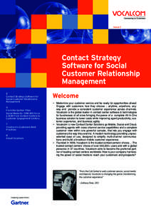 Issue 1  Contact Strategy Software for Social Customer Relationship Management