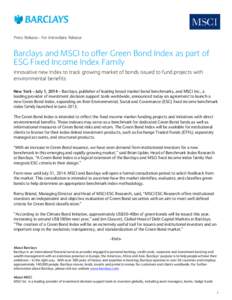 Microsoft Word - Barclays _MSCI_Green Bond Index_7 1 14 FINAL.DOCX