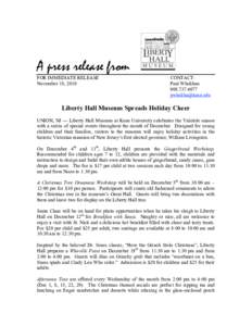 A press release from FOR IMMEDIATE RELEASE November 18, 2010 CONTACT: Paul Whelihan