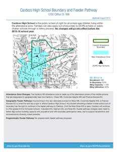 Cardozo High School Boundary and Feeder Pathway 1200 Clifton St. NW Approved August 2014 KA NS