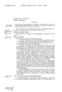 Management / Enterprise architecture / Enterprise integration / Enterprise modelling / National Institute of Standards and Technology / Manufacturing / Supply chain / James G. Nell / America COMPETES Act / Business / Technology / Standards organizations