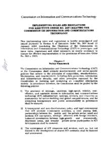 Commission on Information and Communications Technology / Department of Information and Communications Technology