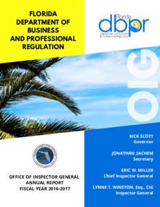 OIG  FLORIDA DEPARTMENT OF BUSINESS AND PROFESSIONAL
