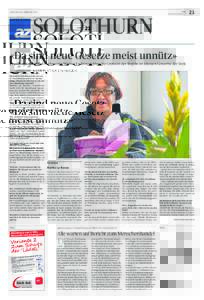 SZ/GT www.solothurnerzeitung.ch SAMSTAG, 28. FEBRUARSOLOTHURN