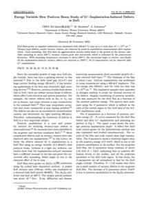 CHIN.PHYS.LETT.  Vol. 23, NoEnergy Variable Slow Positron Beam Study of Li+ -Implantation-Induced Defects in ZnO