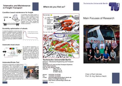 Technische Universität Berlin  Telematics and Maintenance in Freight Transport  Where do you find us?