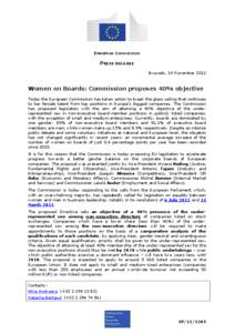 Women in the workforce / Glass ceiling / European Parliament / Gender / European Union / Luxembourg / Political philosophy / Social philosophy / European Institute for Gender Equality / Gender studies / Viviane Reding / Gender equality