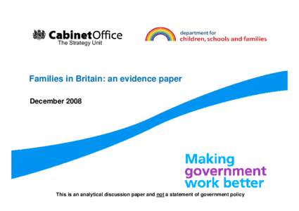 Families in Britain: an evidence paper
