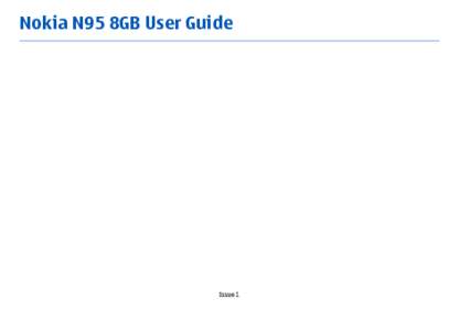 Nokia N95 8GB User Guide  Issue 1 DECLARATION OF CONFORMITY
