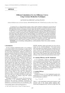 Progress in NUCLEAR SCIENCE and TECHNOLOGY, Vol. 2, ppARTICLE Efficient Calculation of in vivo Efficiency Curves Using Variance Reduction Techniques