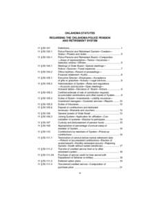 Government of Oklahoma / Oklahoma Police Pension and Retirement System / Pension / Governor of Oklahoma / State Universities Retirement System / Oklahoma State System of Higher Education / Employment compensation / State governments of the United States / Oklahoma