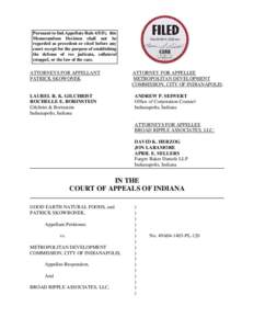 Pursuant to Ind.Appellate Rule 65(D), this Memorandum Decision shall not be regarded as precedent or cited before any court except for the purpose of establishing the defense of res judicata, collateral estoppel, or the 