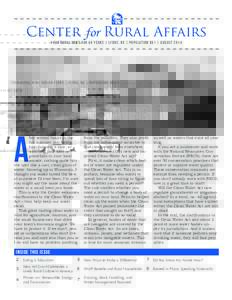 Center for Rural Affairs You r Ru ral News f or 40 Ye a rs | Lyo n s, N E | P o p u l at i o n 8 5 1 | A u gu s t[removed]Down and Dirty on the Clean Water Act By Step h L a r s e n, s t e p h l @ c f r a.o r g