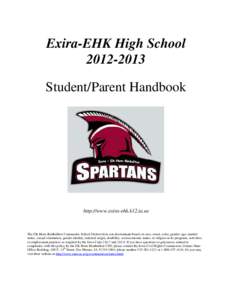 Exira-EHK High School[removed]Student/Parent Handbook http://www.exira-ehk.k12.ia.us