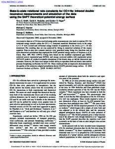 JOURNAL OF CHEMICAL PHYSICS  VOLUME 120, NUMBER 5 1 FEBRUARY 2004